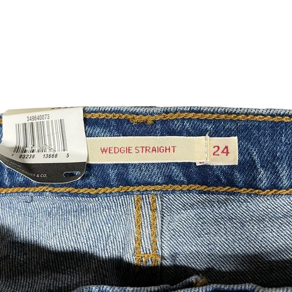 Levi's Wedgie Straight Jeans‎ Jive Sound Wash Size 24 - Picture 12 of 15